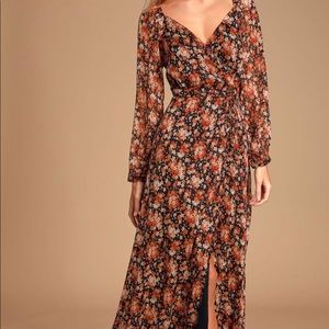 Lulus maxi wrap dress. NWT.
